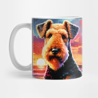 Airedale Terrier Sunset Mug